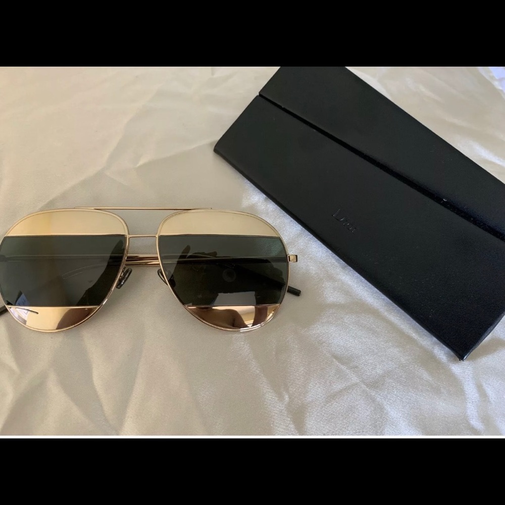 Dior CD SPLIT1 59 Gold/Green Sunglasses 59mm
